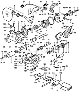 Page A Diagram and Parts List for 4029 Type 3 Black and Decker Belt or Drum Sander